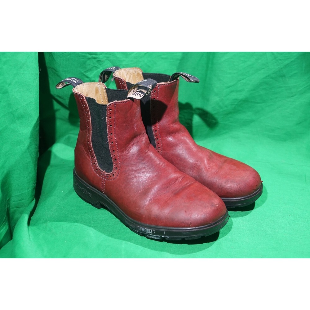 Blundstone Chelsea Boots Red Leather No Insoles AUS 4 / Womens‎ US 7